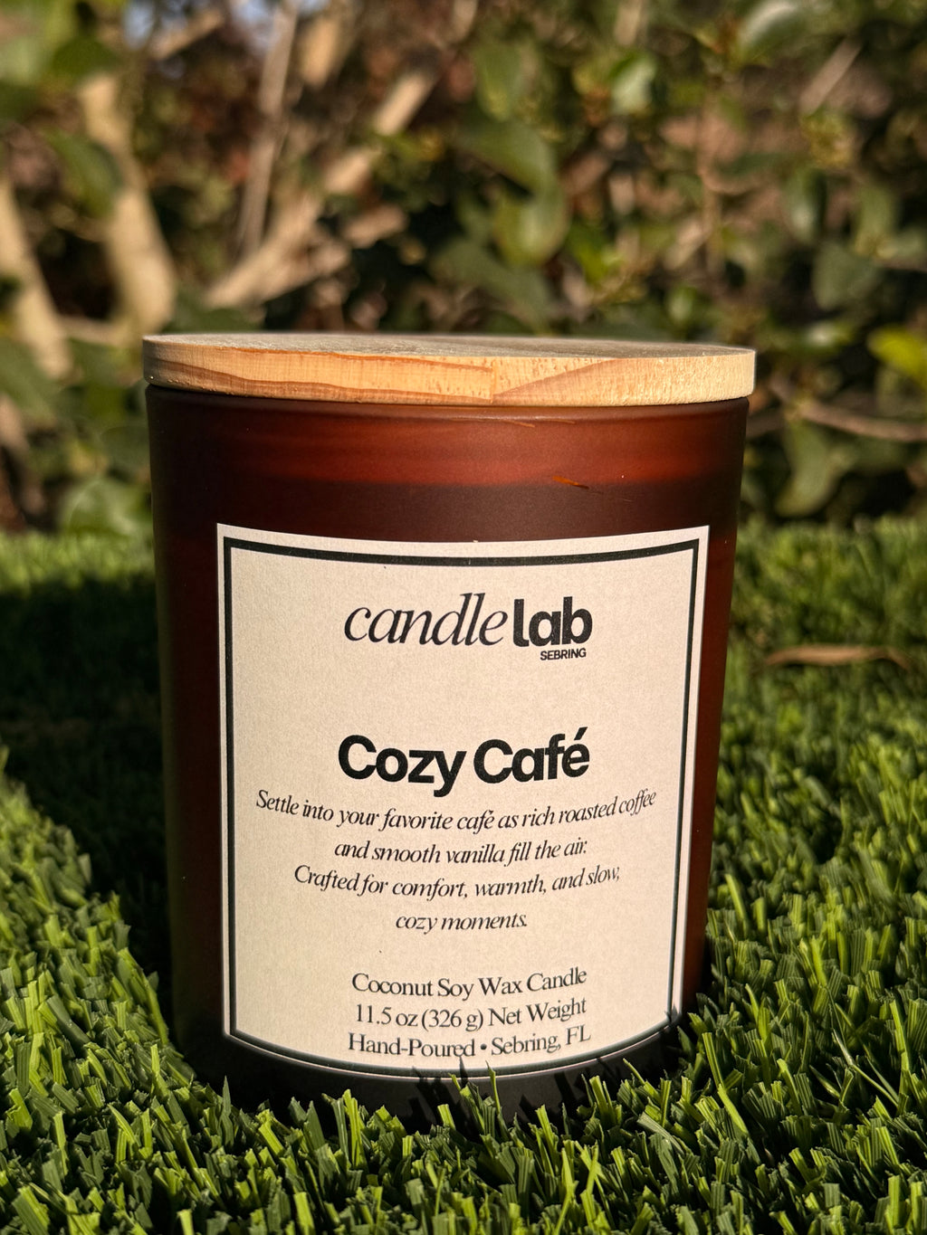Cozy Café - Wooden Wick - 100% Coconut Soy Wax Candle - 11.5 oz