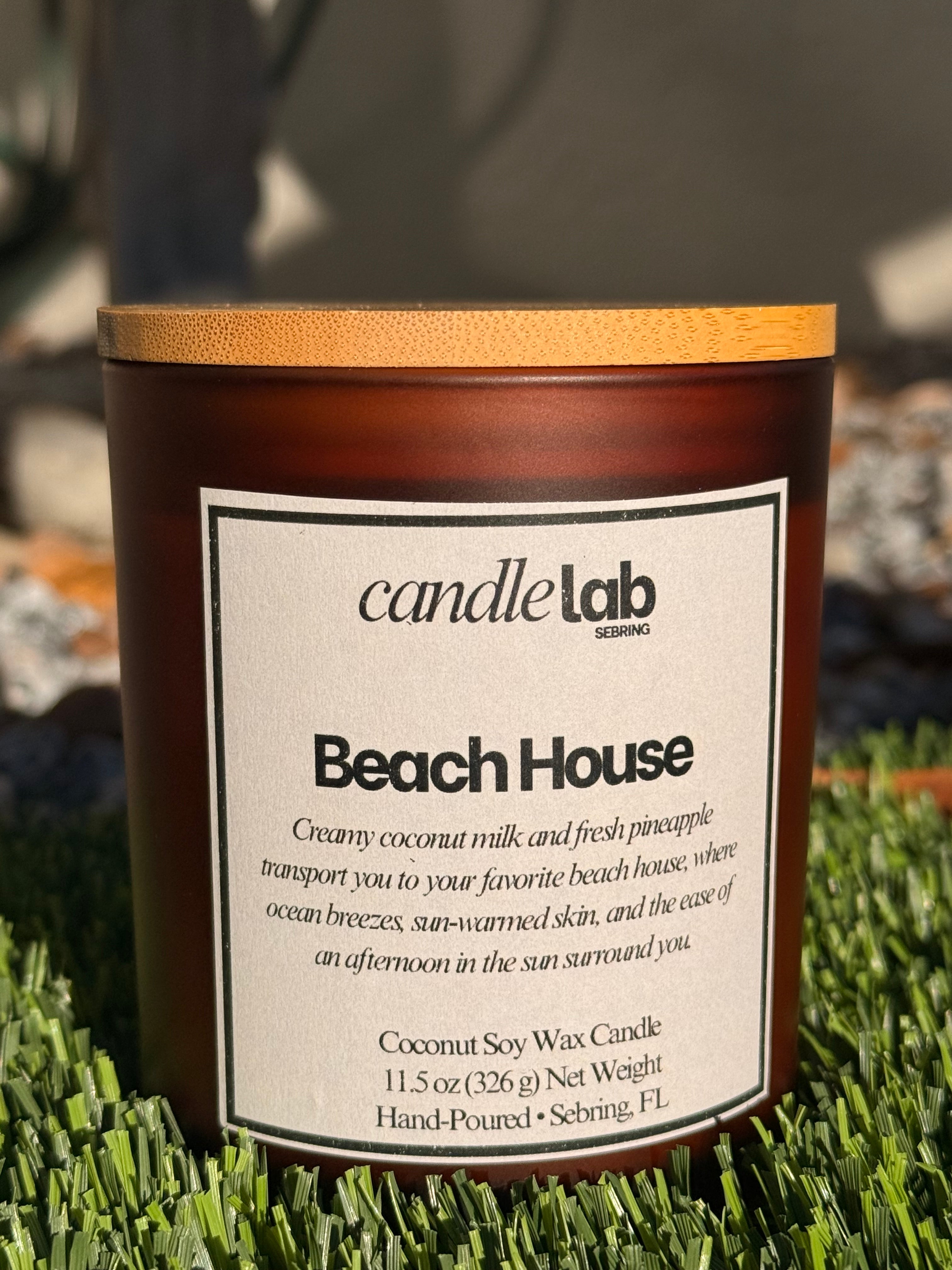 Beach House - Wooden Wick - 100% Coconut Soy Wax Candle - 11.5 oz