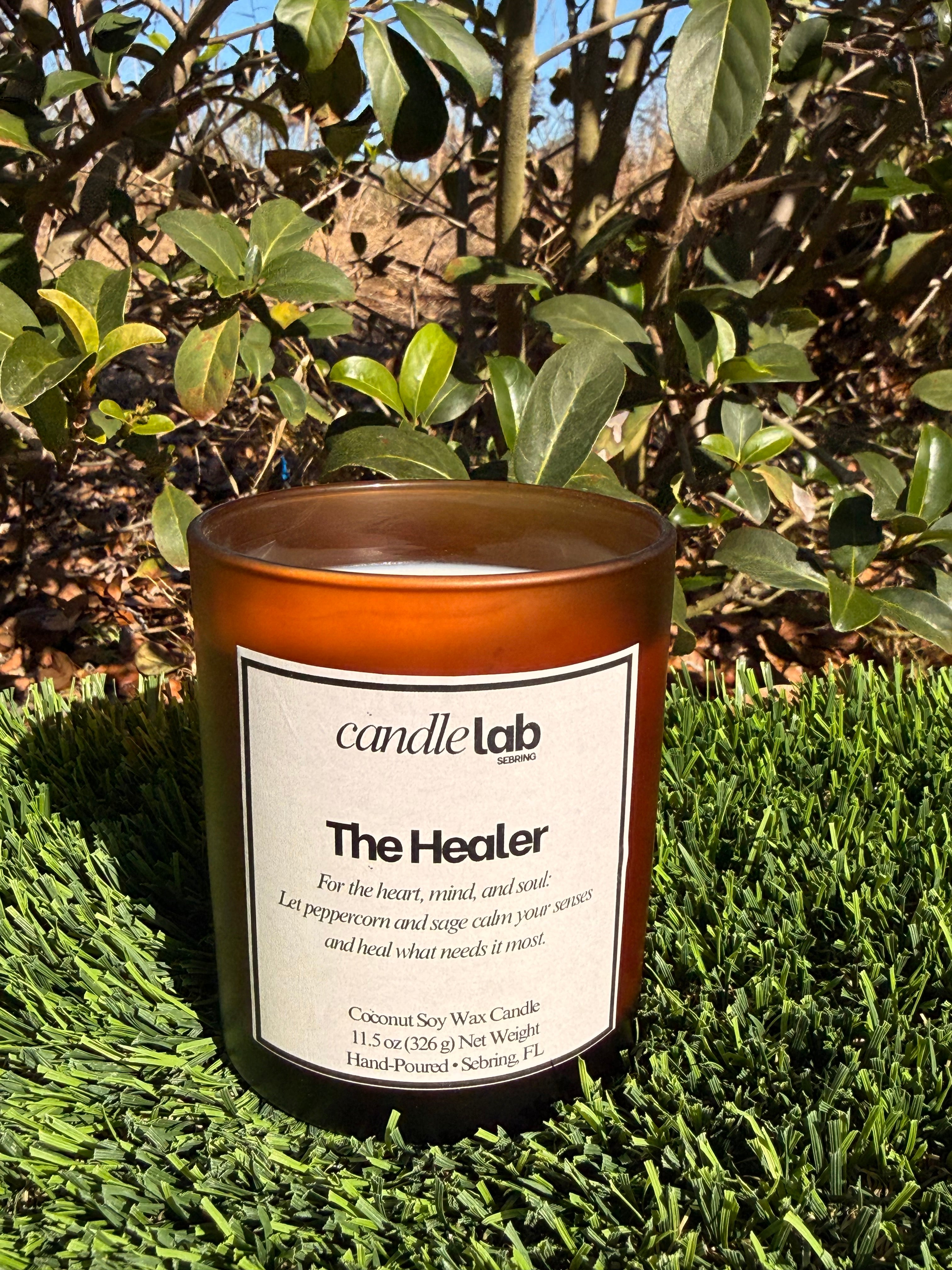 The Healer - Wooden Wick - 100% Coconut Soy Wax Candle - 11.5 oz