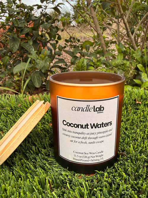 Coconut Waters - Wooden Wick - 100% Coconut Soy Wax Candle - 11.5 oz