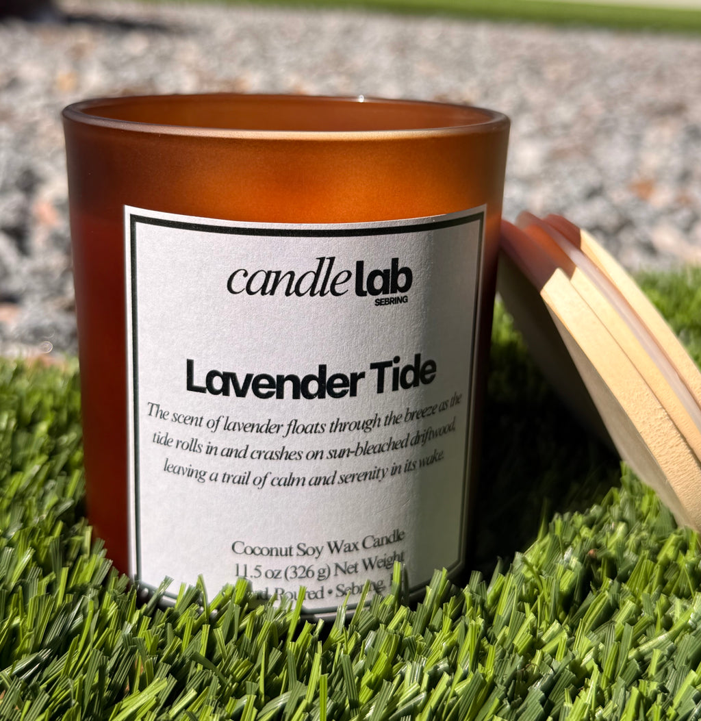 Lavender Tide - Wooden Wick - 100% Coconut Soy Wax Candle - 11.5 oz