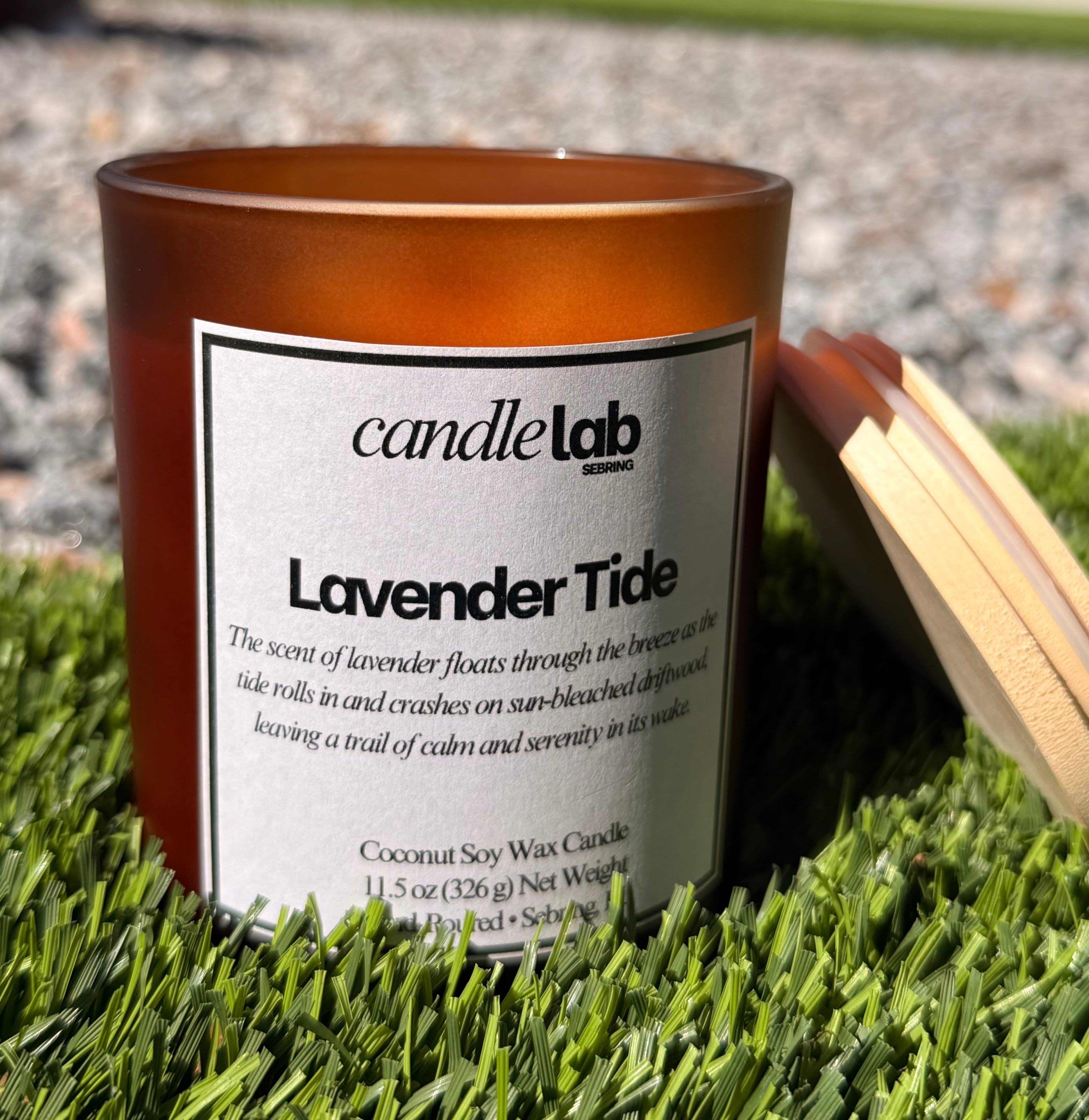 Lavender Tide - Wooden Wick - 100% Coconut Soy Wax Candle - 11.5 oz