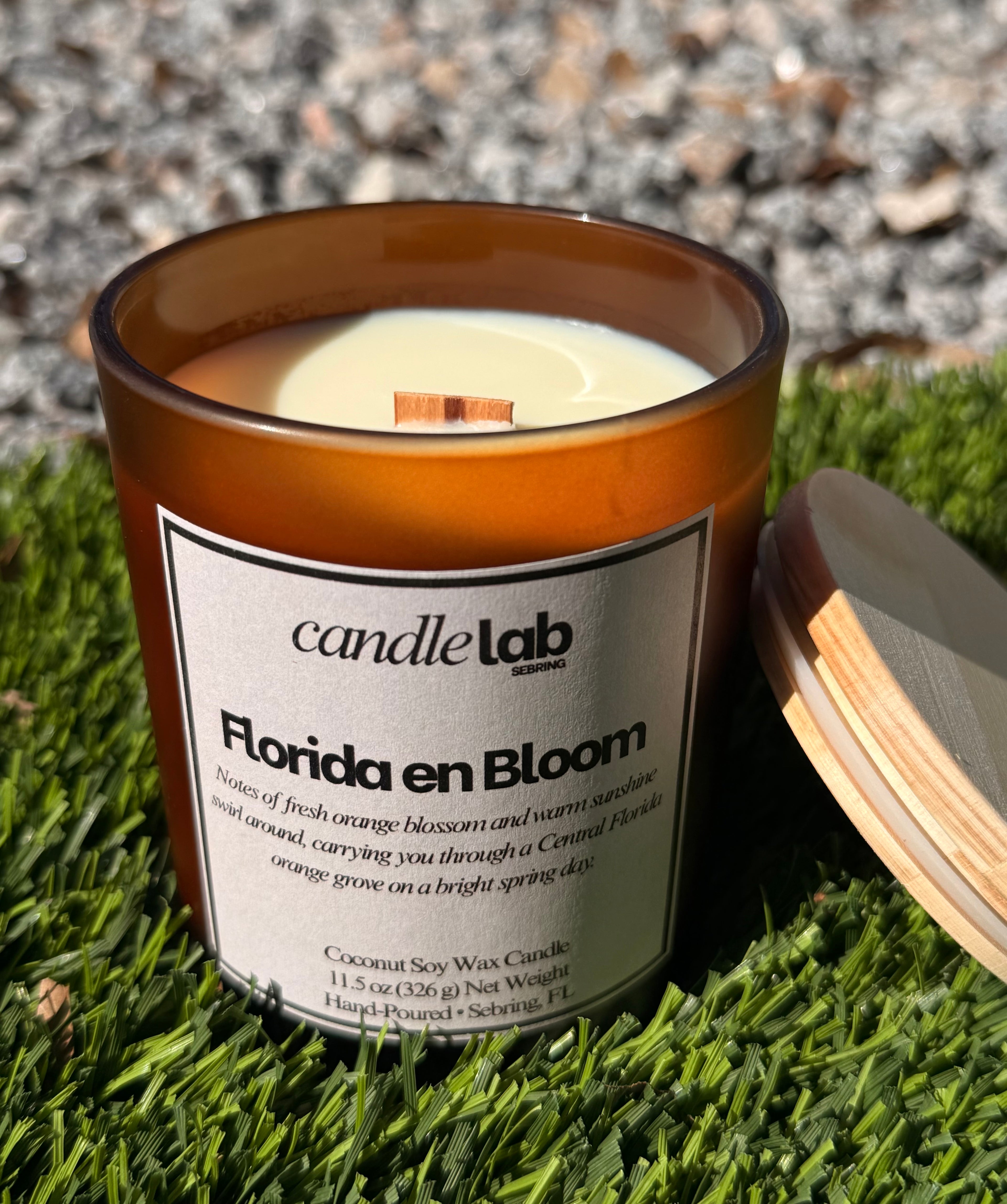 Florida en Bloom - Wooden Wick - 100% Coconut Soy Wax Candle - 11.5 oz